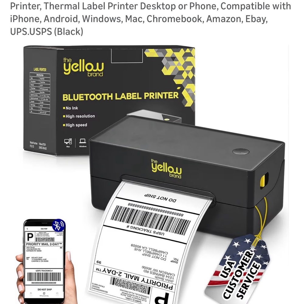 Bluetooth Label Printer - Black